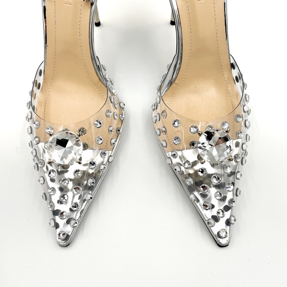 MACH & MACH Double Diamond Metallic Leather And PVC Pumps - Picture 5 of 10